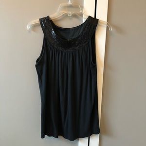 Express Black Sequin Top